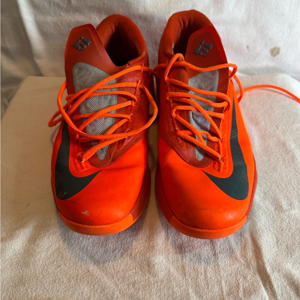 Nike Men's KD6 Basketball Orange Athletic Shoes